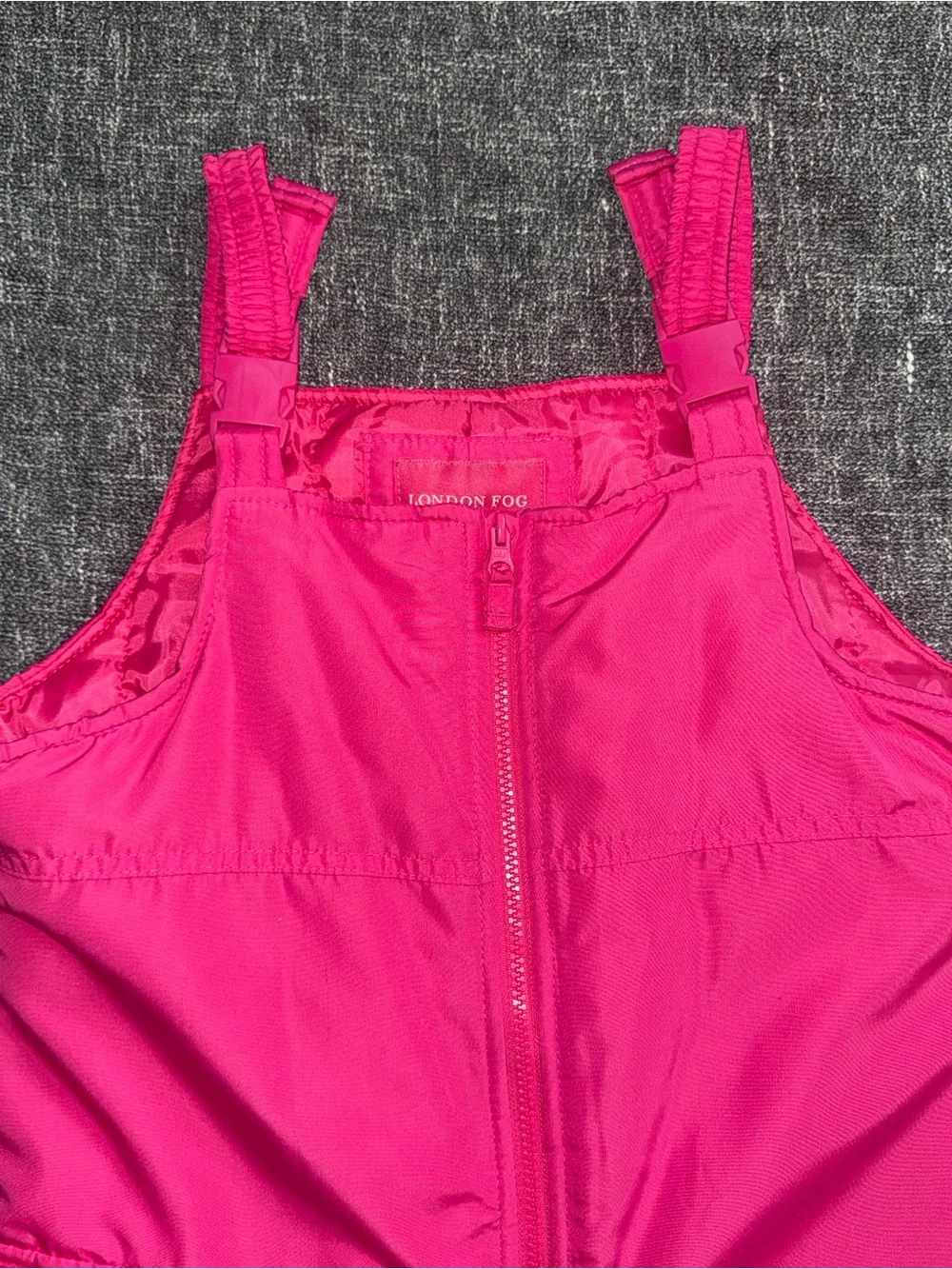 London Fog Bright Pink Insulated Snow Bibs for Kids